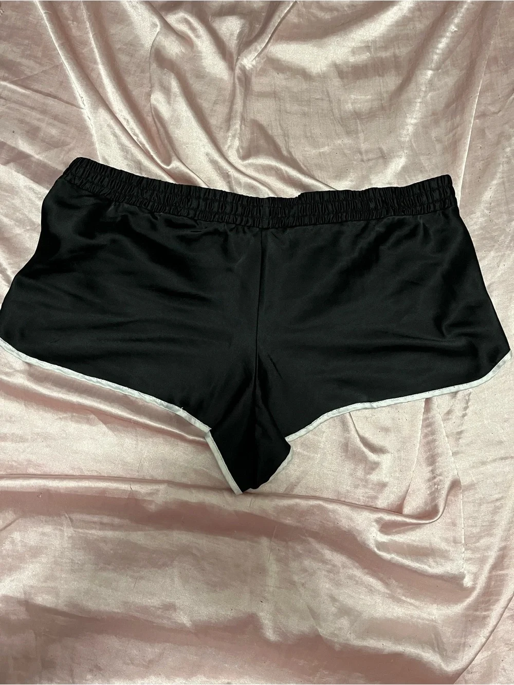 PINK Victoria's Secret Black Shorts with White Trim